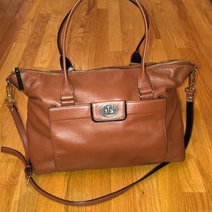 Kate Spade Brown Leather Hampton Satchel Bag